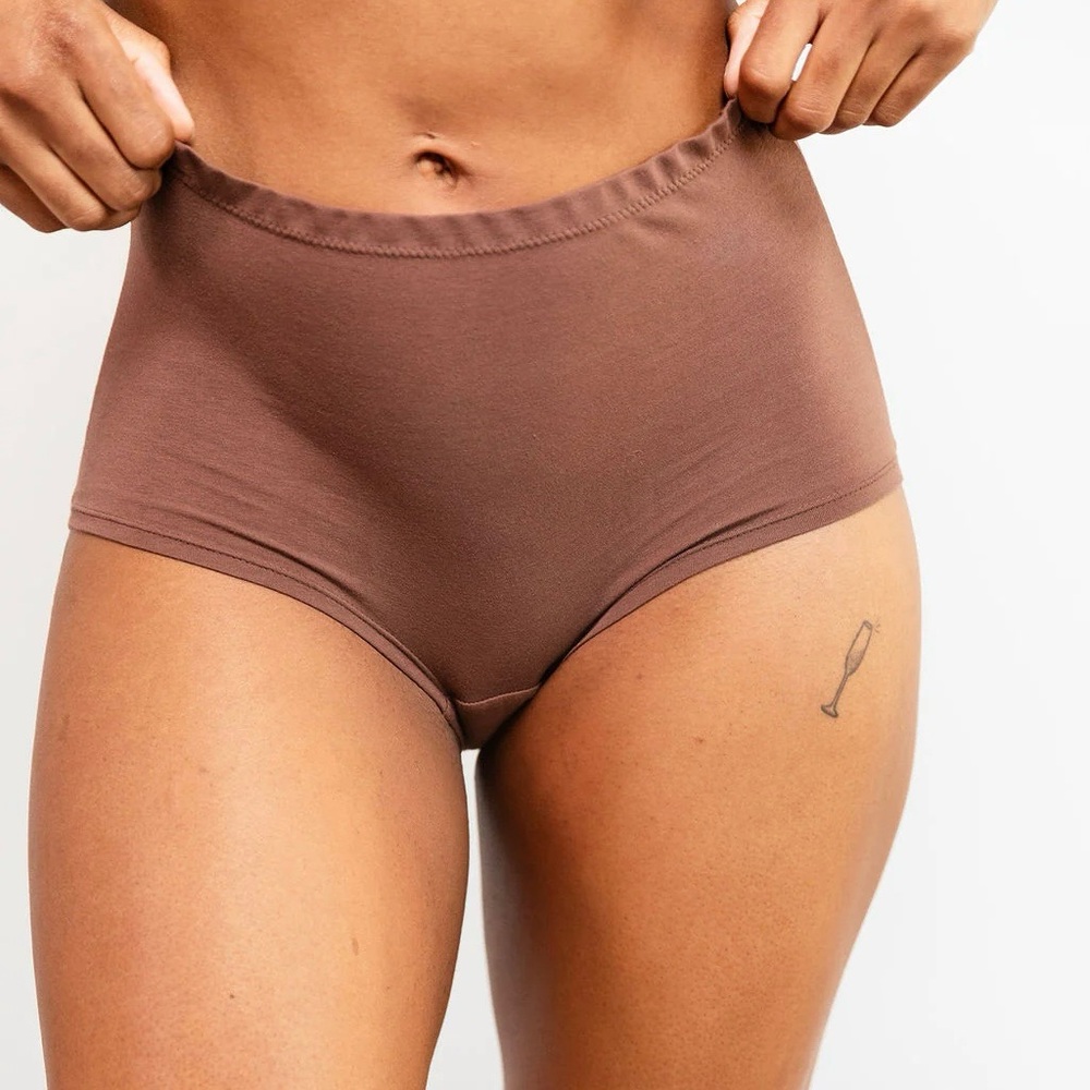 Discreture Boyshort in Cocoa, size Medium